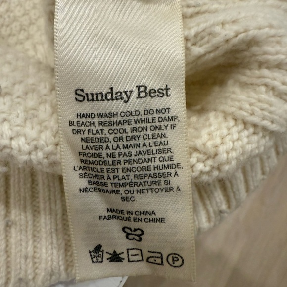 Sunday Best Ivory Cable Knit Sweater - Picture 5 of 5